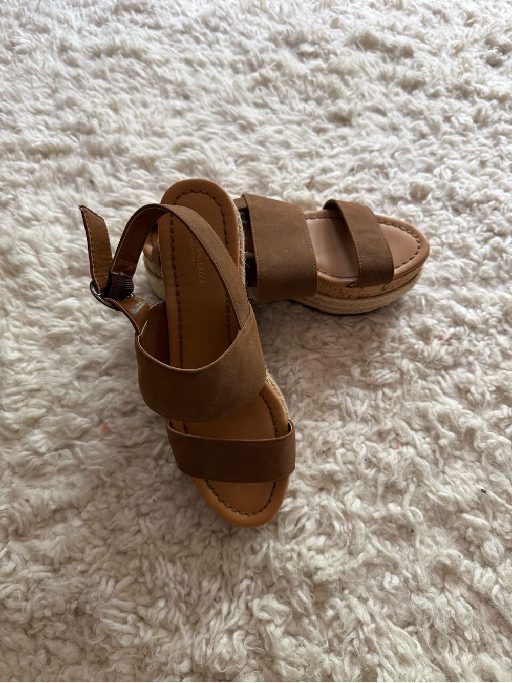 Brown Women's Espadrille Platform Sandals
